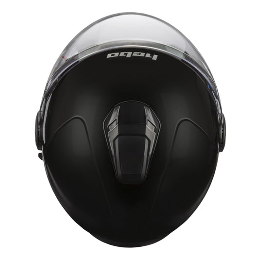 Casco Demi Jet Ctr Negro Brillo - Hebo