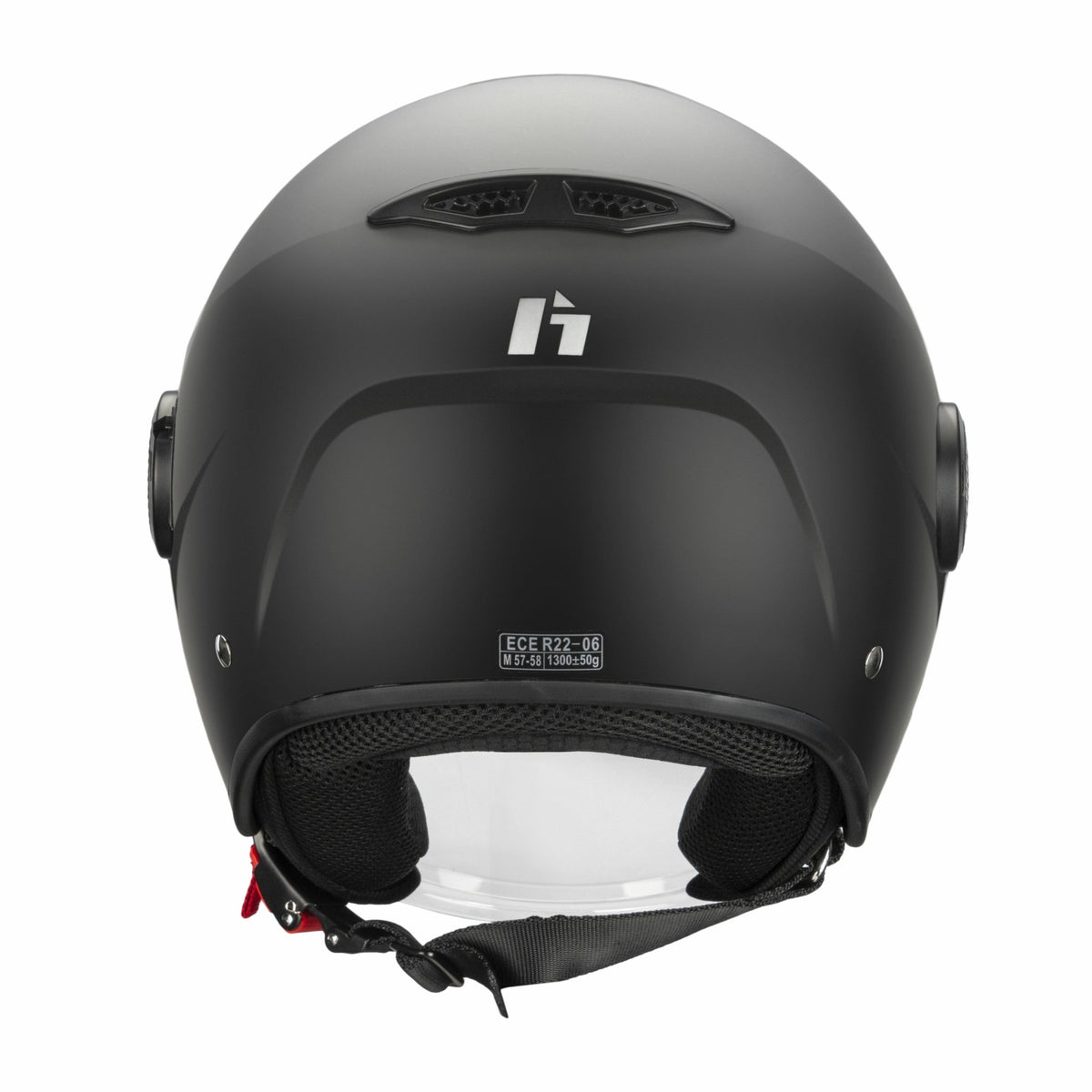 Casco Demi Jet Ctr Negro Mate - Hebo