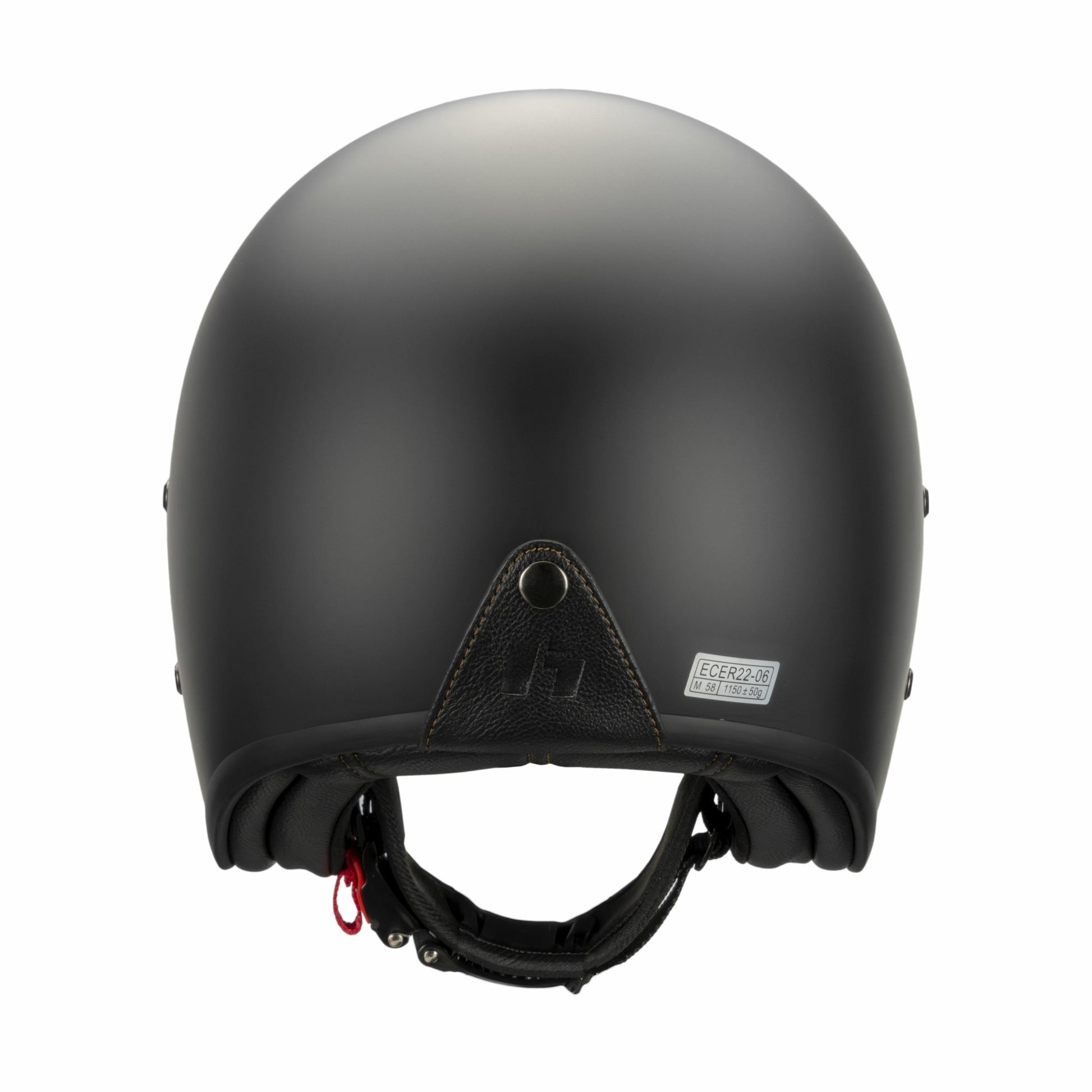 Casco Retro Jet Negro Mate - Hebo