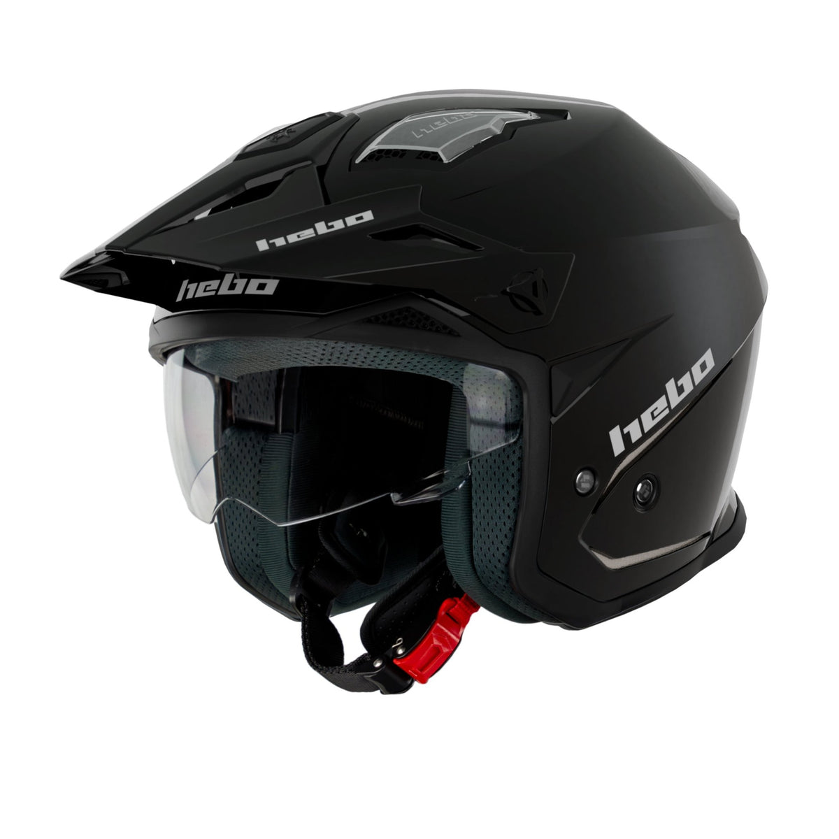 Casco Zone 5 Monocolor Negro Brillo - Hebo