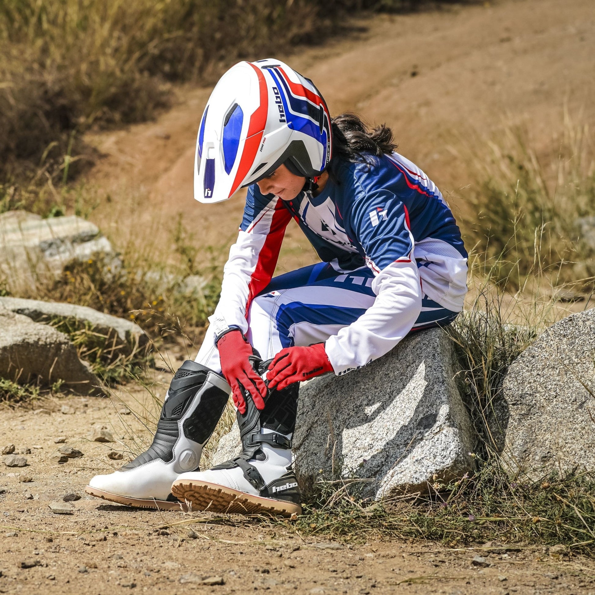Pantalon Pro Trial Classic Junior Blanco - Hebo