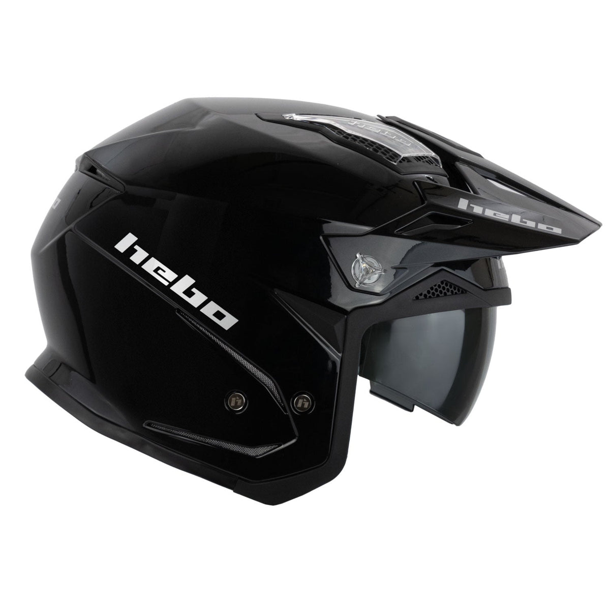 Casco Zone 5 Monocolor Negro Brillo - Hebo