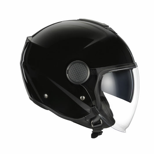 CASCO DEMI JET CTR NEGRO BRILLO & Negro | XS & Negro | S & Negro | M & Negro | L & Negro | XL