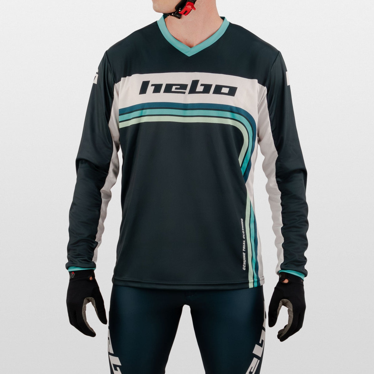 Camiseta Pro Trial Retro Verde - Hebo