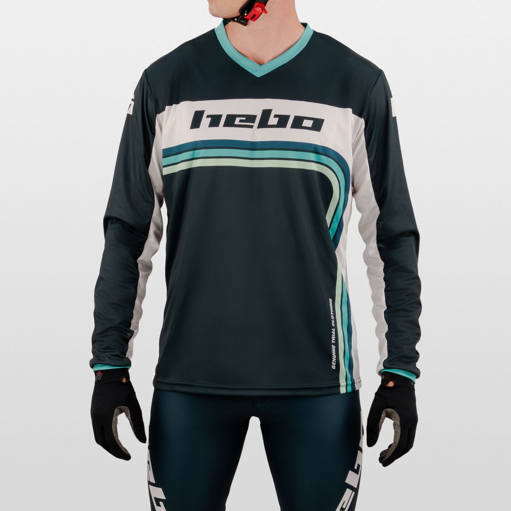 Camiseta Pro Trial Retro Verde - Hebo