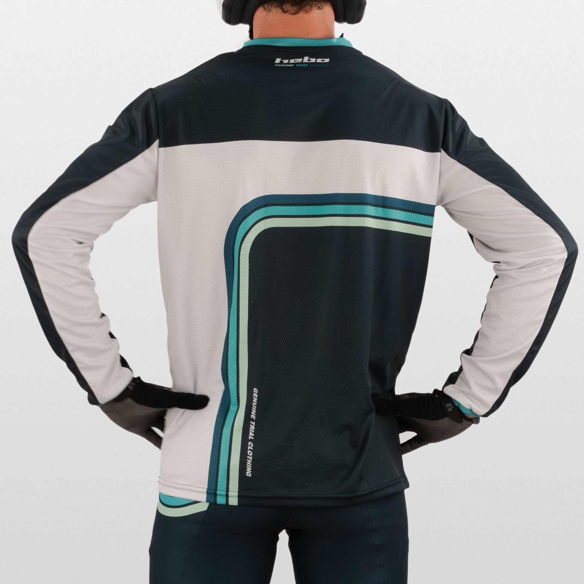 Camiseta Pro Trial Retro Verde - Hebo