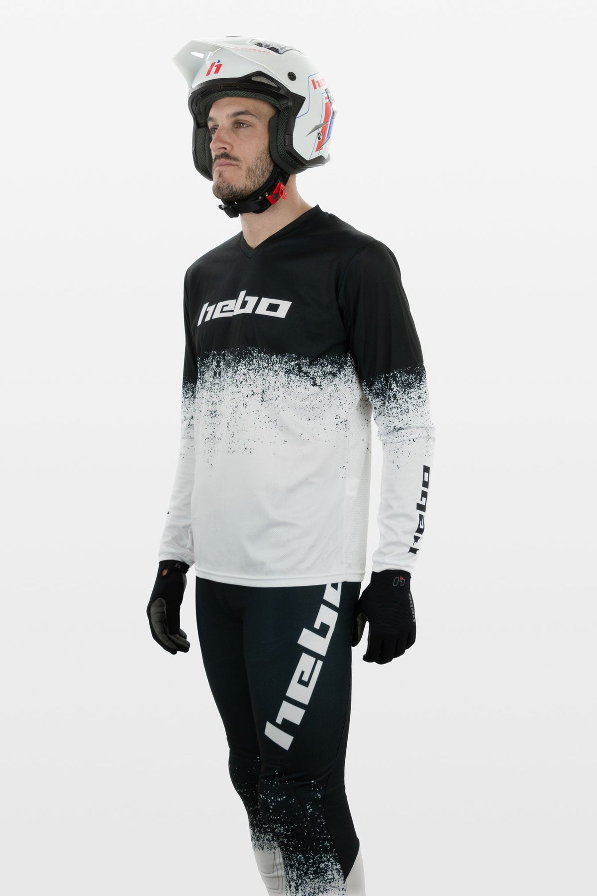Camiseta Pro Trial V Dripped Blanco - Hebo