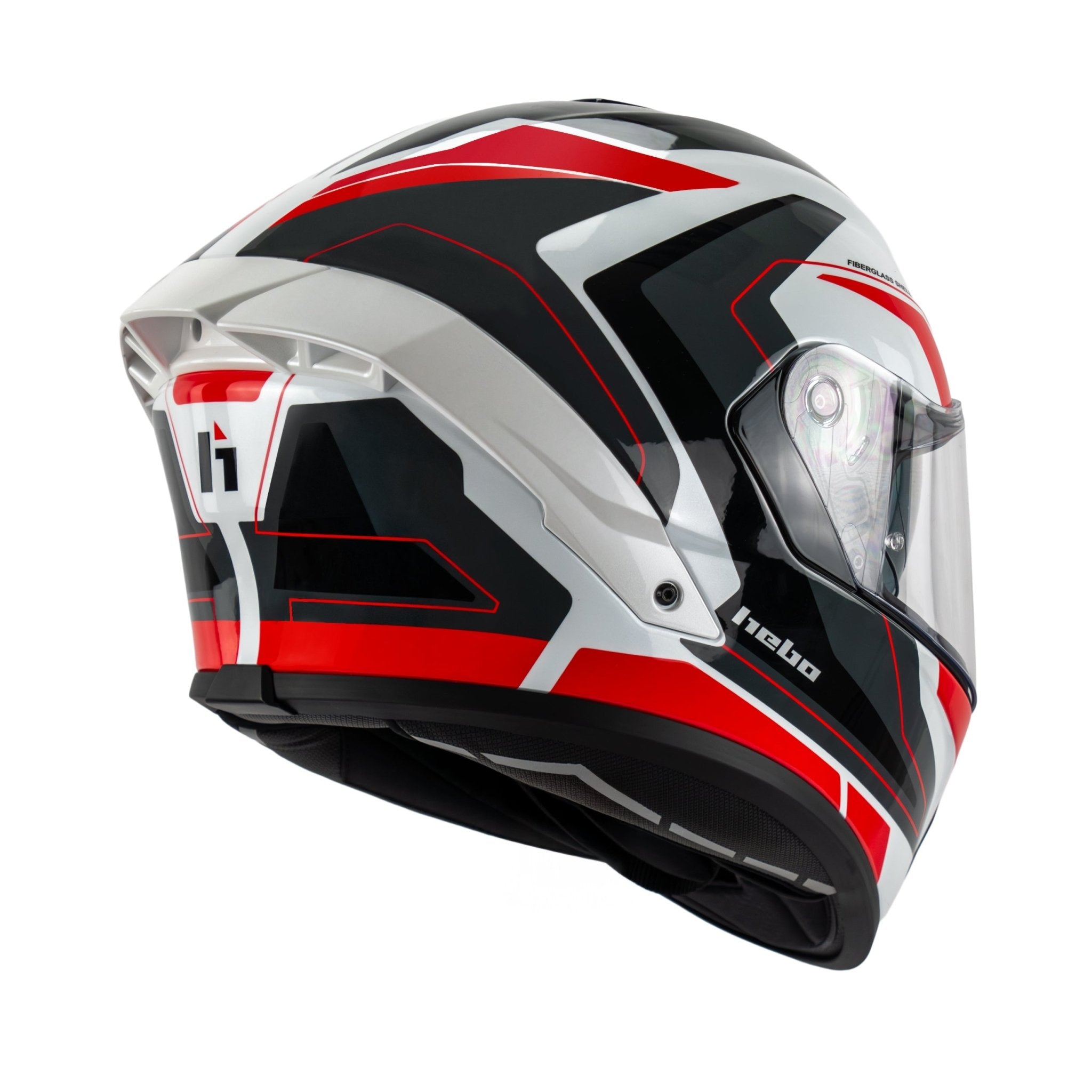 Helmet A618 SPACE Full Face Fiber Red - Hebo