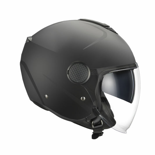 Casco Demi Jet Ctr Negro Mate - Hebo
