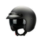 Casco Retro Jet Negro Mate - Hebo