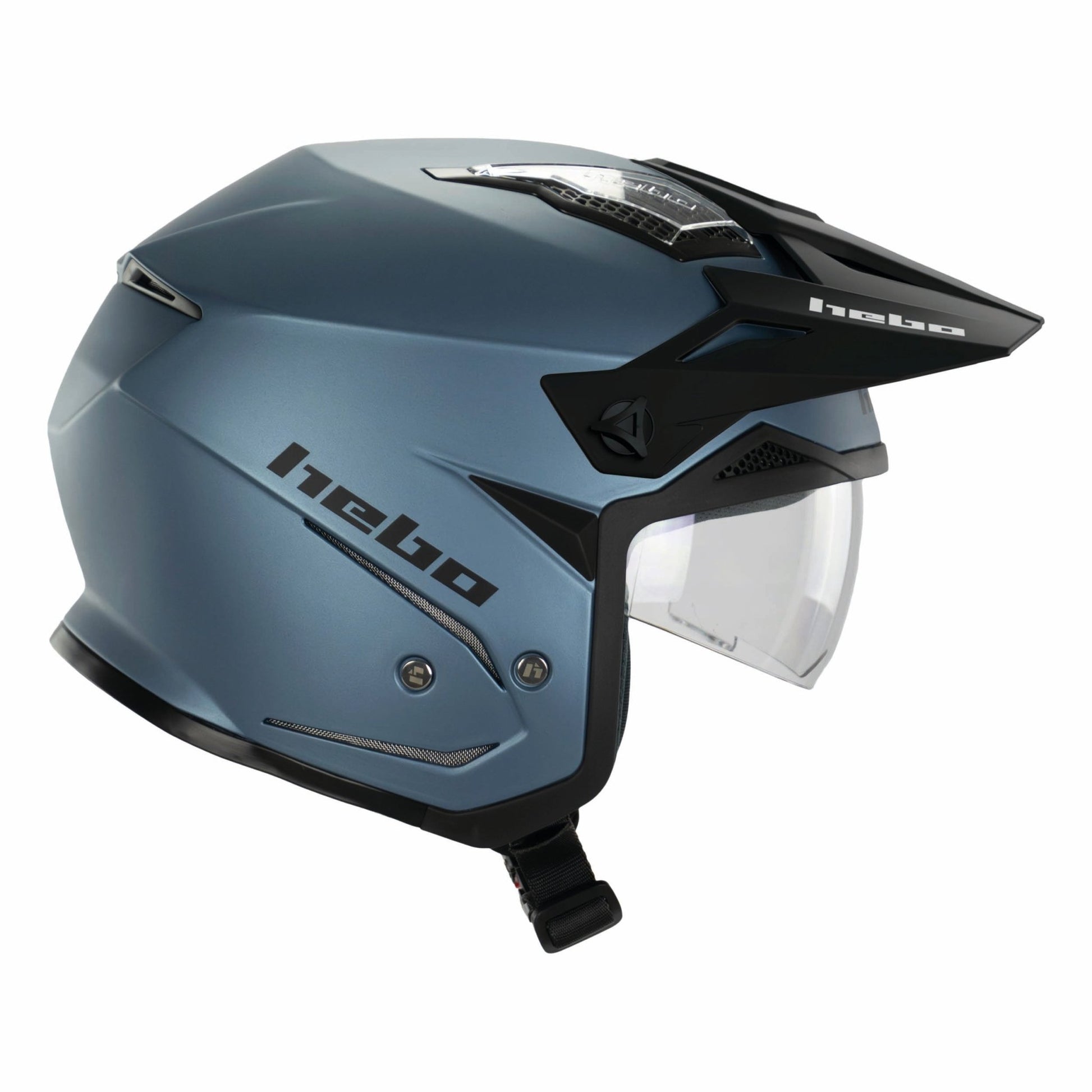 CASCO ZONE 5 DUO MATE AZUL - Hebo