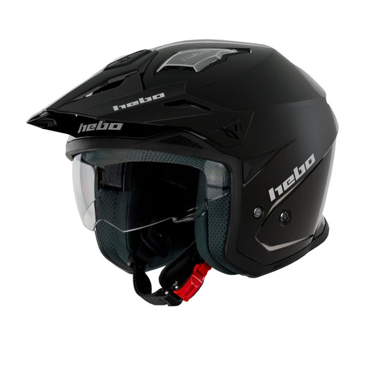Casco Zone 5 Monocolor Negro Brillo - Hebo