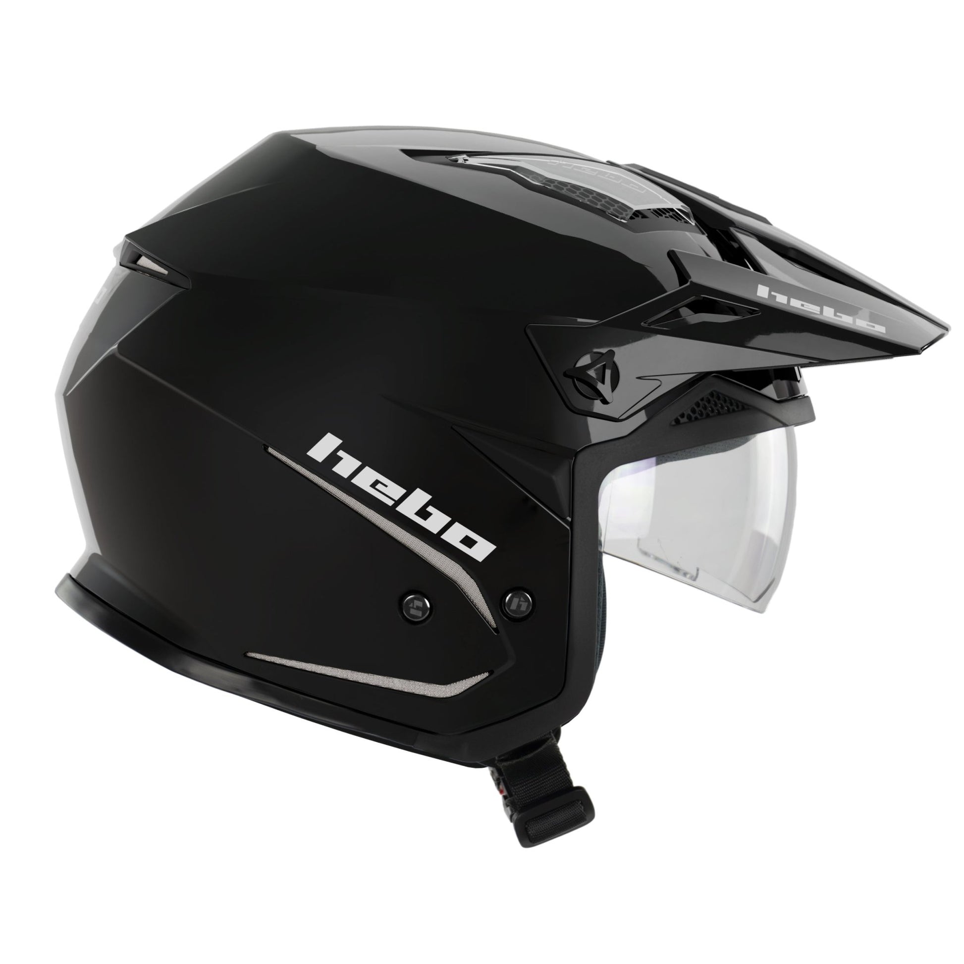 Casco Zone 5 Monocolor Negro Brillo - Hebo
