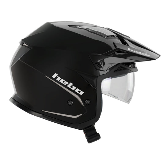 Casco Zone 5 Monocolor Negro Brillo - Hebo