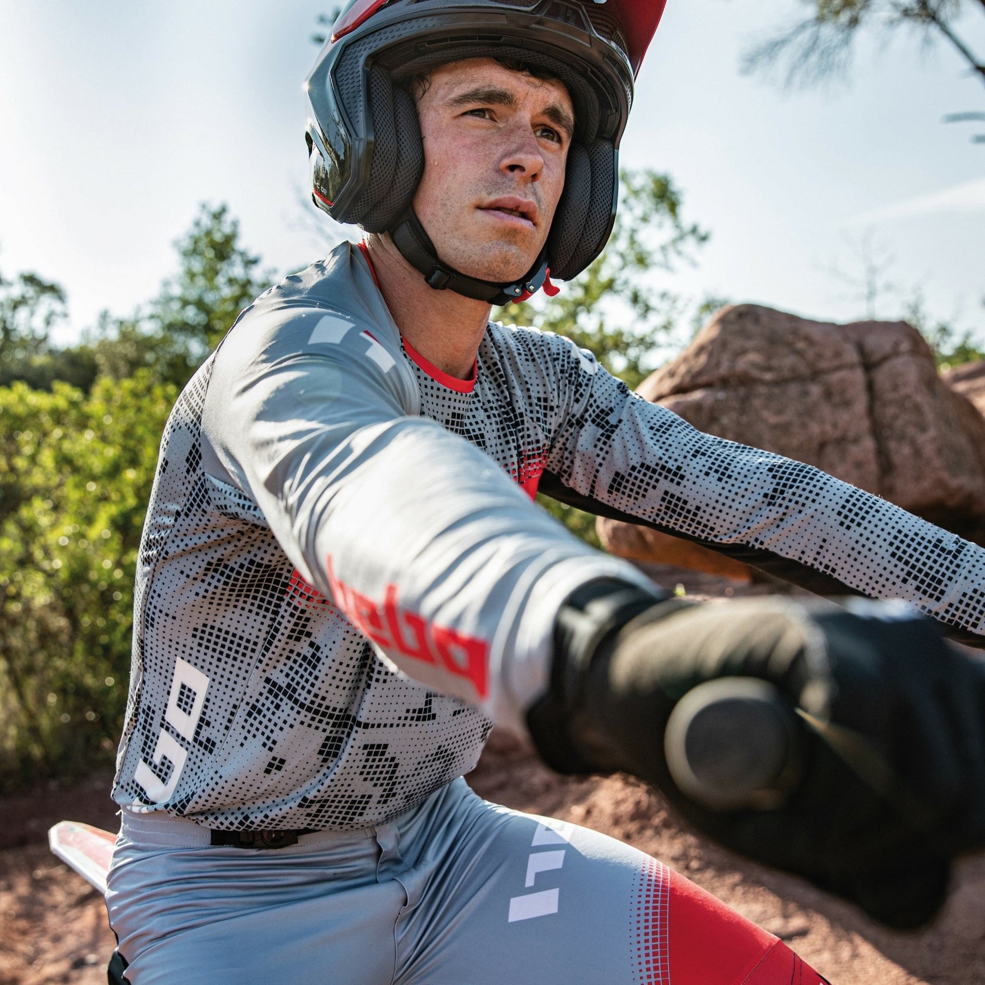 Pantalón Trial Race Pro Gris - Hebo