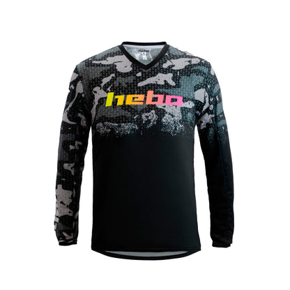 Camiseta Pro Trial Camo & Negro | XS & Negro | S & Negro | M & Negro | L & Negro | XL & Negro | XXL