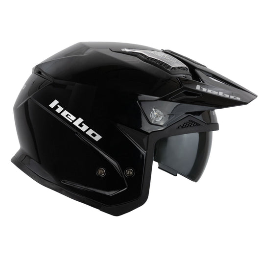 Casco Zone 5 Monocolor Negro Brillo - Hebo
